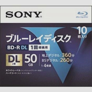  free shipping *SONY Sony BD-R 50GB 2 layer 10 sheets pack 