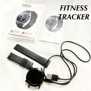 FITNESS TRACKER スマートウォッチ　F22U メーカー不明　黒　ブラック　動作確認済み　健康管理　フィットネス　【OGOS-491】