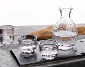 Lyw869 ★ Ochoko Set Glass Sake Oguchi Kikuru Guimi холодные