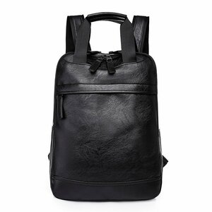 ZJM527 男大容量男性 Mochila ラップトップバッグティーンエイジャーバ ブラック ファッション男性バックパック防水 Pu レザーバッグ