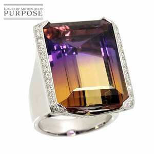  ring 14 number party color do quartz 37.95ct diamond 0.55ct K18 WG 750 ring Quartz Ring[so-ting attaching ] 90193284