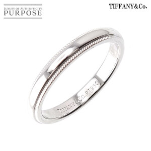 ティファニー TIFFANY&Co. ミルグレイン バンド 15号 リング 幅3mm Pt プラチナ 指輪 Milgrain Ring 90196878