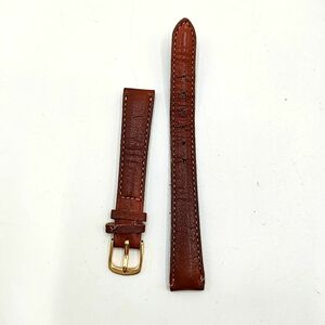 Maruman Marman Watch Belt Leather Band Brown x Gold Ladies