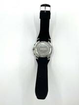 【電池切れ】SKMEI　クォーツ腕時計　クロノグラフ　ブラック　ビッグフェイス　ラバーベルト_画像3