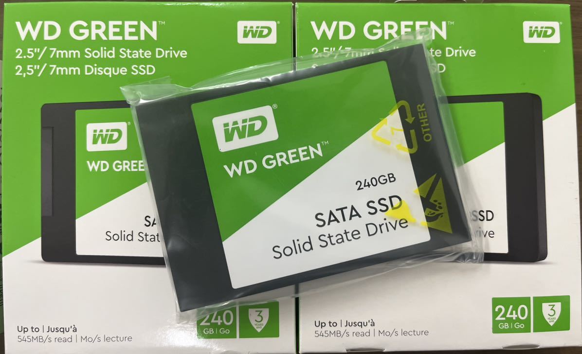A001360 品 未使用WD SSD SATA 2 5インチ 240GB 5枚 返品返金対応 納品