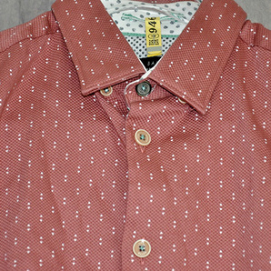 [結衣]165-23F004☆美品☆TED BAKER テッドベーカー 15000円紳士ポロシャツ 2 ピンクの画像3
