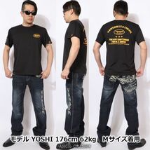 VANSON ドライメッシュ 半袖 Tシャツ VS22802S ブラック×イエロー【2XLサイズ】バンソン_画像10