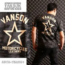 バンソン ドライ半袖Tシャツ ACV-904 カモフラ XXL ★ワンスター★ 迷彩柄 当店別注 VANSON 吸汗速乾 抗菌防臭 UVカット バイカー_画像4