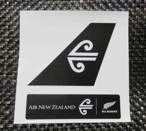 黒■２枚セット■ニュージーランド航空　Air New Zealandステッカー　シール■ラグビーニュージーランド代表 ラグビー　「オールブラックス