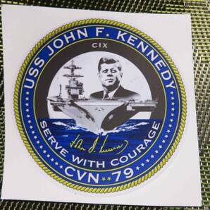 ST空母US大統領◆NM新品アメリカ　ジョン・フィッツジェラルド・ケネディJohn F KennedyエンタープライズUSS ENTERPRISE CVN-79 ステッカー