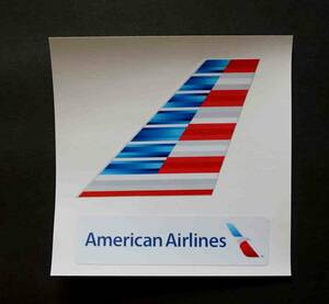 星条旗柄AA■２枚セット■アメリカン航空　American Airlines　アメリカ　USステッカー■エアライン飛行機■海外旅行　出張　スーツケース