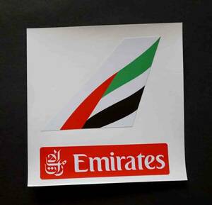 UAE赤EM■２枚セット■エミレーツ航空Emirates　アラブ首長国連邦　ステッカー■エアライン　飛行機■海外旅行　留学　出張　スーツケース