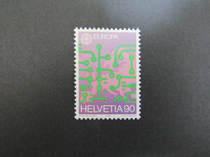 ★　【スイスの切手】　ヨーロッパ切手　「地図・電子回路」　1988年（昭和63年）発行　希少　★