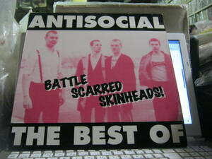 ANTISOCIAL アンチソーシャル/ BATTLE SCARRED SKINHEADS! THE BEST OF..EEC.LP One Way System Last Resort Cockney Rejects Bhse Onkelz