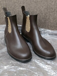 *[ brand unknown ] rain boots * side-gore * size 38* lady's *USED[201]