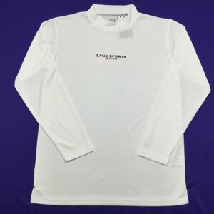 【送料無料】【新品】Lynx　メンズ長袖Tシャツ (ハイネック 吸汗速乾 UVカット）　　LL　2L 　　ホワイト★31201