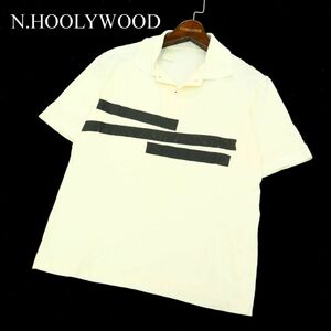 N.Hoolywood Mr. Hollywood Spring / Summer Print ★ Рубашка поло с коротким рукавом Sz.36 человек, сделанные в Японии A3T09205_7 #A