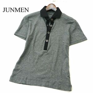  beautiful goods * JUNMEN Jun men spring summer switch * short sleeves slim polo-shirt Sz.M men's A3T08122_7#A