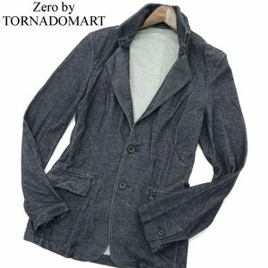 Zero by TORNADOMART トルネードマート 通年 ブライトハーフリバー★ 返し襟 テーラード ジャケット Sz.M　メンズ ネイビー　A3T09370_8#O