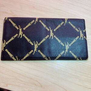  rare Long Champ long wallet folding twice purse men's lady's . inserting LONGCHAMP unusual France made 