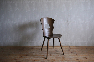 Франция античный *Baumann bow man стул / из дерева стул / обеденный /ka лицо / полка витрины / магазин инвентарь / дисплей / French Vintage мебель 