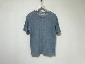 本物ジャーナルスタンダードJOUNALSTANDARD ホームステッドコットンタオル生地半袖Tシャツメンズサーフアメカジミリタリービジネス青S