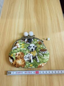 がま口ポーチ 犬　小物入れ　がま口 財布　ハンドメイド　ほぼ未使用のまま保管