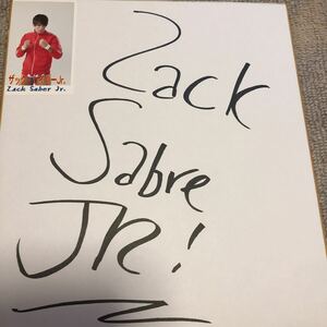  rucksack Saber Jr. autograph autograph square fancy cardboard New Japan Professional Wrestling 