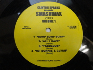 Clinton Sparks - Presents Smashwax オリジナル原盤12EP レアREMIX音源 Jennifer Lopez / LL Cool J / Nas / 50 Cent 等