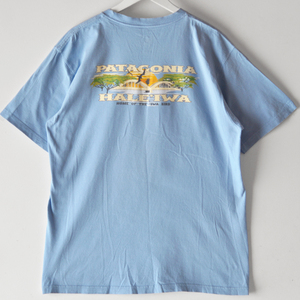 希少柄 00s patagonia Beneficial T's パタゴニア オーガニッコットン 半袖 Tシャツ 両面プリント ブルー メキシコ製 / ヴィンテージ