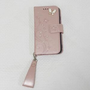 iPhonese3 notebook type smartphone case mobile cover stylish pink free shipping 