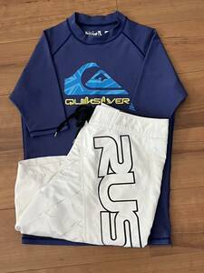 RUSTY サーフパンツ QUIKSILVER ラッシュガード上下セット