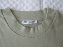 L2478【ZARA/ザラ】ザラマン/ザラメン/Tシャツ/半袖/ライトカーキ・グリーン系/EUR M/1度着用_画像2