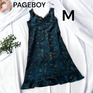 ページボーイ　PAGEBOY シフォンワンピース　膝丈ワンピース　花柄ワンピース　レースワンピース