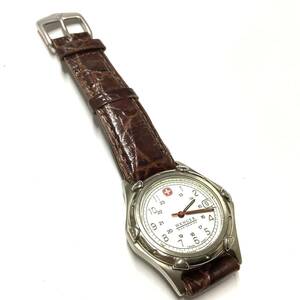 【中古品、稼働中】スイス製 ウェンガー WENGER SAK カレンダー付き 腕時計 クォーツ メンズウォッチ
