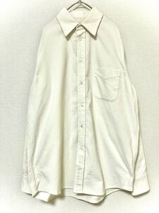  Marni MARNI corduroy long sleeve shirt men's Logo top Scream cotton inner nappy ivory white 46 M