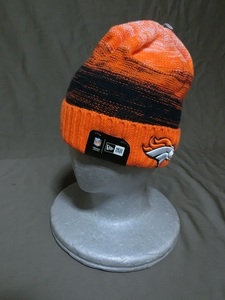 USA購入 ニューエラ【NEWERA】社製 NFLオフィシャル デンバー ブロンコス 【Denver Broncos】ロゴ刺繍入りニットキャップ オレンジ x 紺系