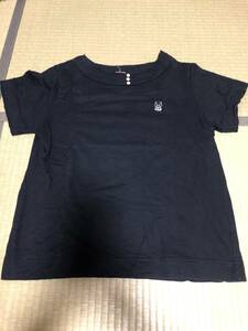 ★drug store’s ドラッグストアーズ★ブタちゃんワンポイント刺繍　黒Tシャツ（4）★★半袖Tシャツ