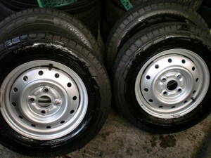 鉄ホイール　13×4　PCD100　+45　ハブ径54ｍｍ★155/80R13　90/89Ｎ　ＬＴ　4本