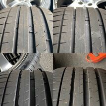 カールソン 1/5 ホイール 18インチ 7.5J +48 114.3 5穴 4本 ミシュラン パイロットスポーツ 215/40R18 1本パンク carlsson 18 7.5 送料別_画像9