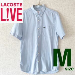 【美品】ラコステ 半袖ワイシャツ LACOSTE LIVE！ 【定番】サイズ 39 (日本Mサイズ相当)