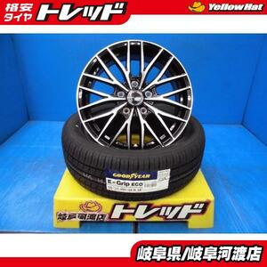 205/55R16 新品 夏タイヤホイール VENES FS-01 16インチ 6.5J +38 5H 114.3 BKP グッドイヤー EG01 205/55-16 組込済 4本SET