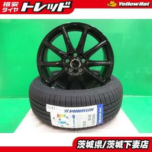 シエンタ ラクティス トレジア 新品 AZスポーツ 16インチ 6J +43 5H100 WINRUN 185/55R16 セット トヨタ ハイブリッド スバル 170系