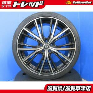 4本 アルファード ヴェルファイア セルシオ C-HR 20インチ 5穴 PCD114.3 黒 アルミホイール 夏用 夏タイヤ 245/35R20 新品 2023年製