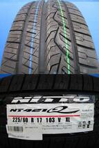 取寄せ品 4本 WEDS ライツレーKC 7.0J+40 5H-114.3 ニットー NT421Q 225/60R17インチ アルファード 30系 ヴェルファイア ハイブリッド_画像2