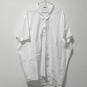knott ノット ゆったりドルマンスリーブ丸襟プルオーバーシャツチュニック 白 美品 トゥモローランドの画像1