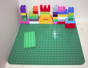  Lego Duplo rare 1778 USED LEGO DUPLO base base board base plate green 38cm×38cm 24x24pochi base summarize set 