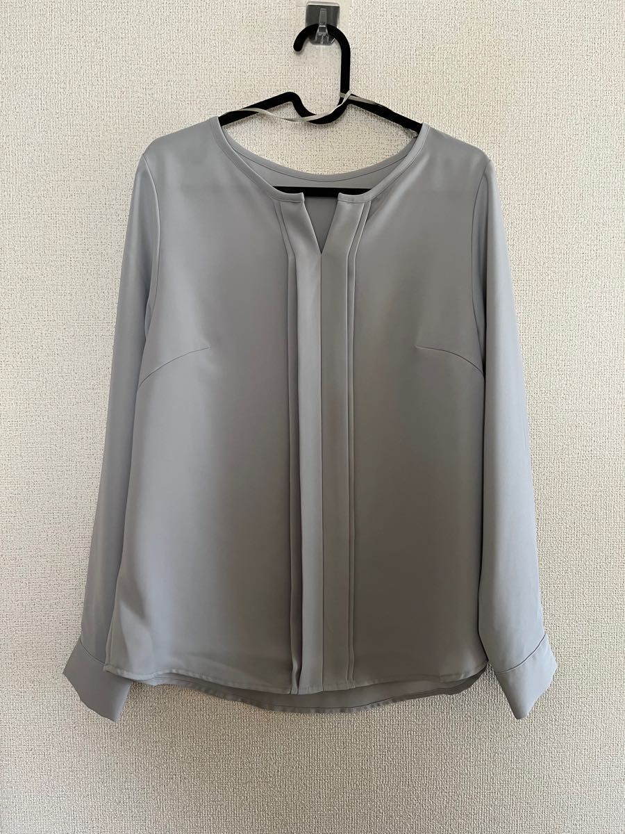 レア色 TONAL パールキーネックブラウス ミントグリーン トーナル