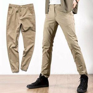  men's plain stretch entering light ground chinos AA650