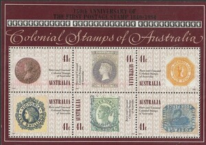 オーストラリア1990＃1180a－切手の切手6完小型シート 未　＄5.75
